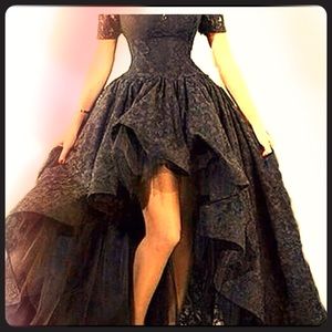 Black lace High Low Wedding/formal